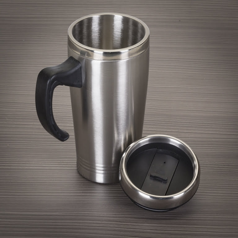 Caneca em Inox com Tampa 450 ml personalizado para brinde-1