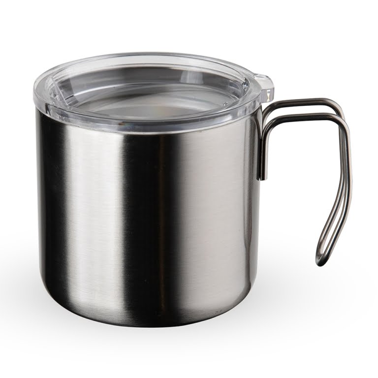 Brinde Caneca de Inox 350ml com Parede Dupla