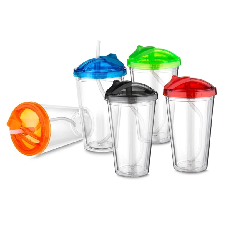 Brinde Copo com Canudo Retrátil 500ml
