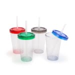 Brinde Copo com Canudo Biodegradável 600ml