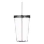 Brinde Copo com Canudo Biodegradável 600ml