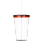 Brinde Copo com Canudo Biodegradável 600ml