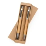 Brinde Kit Ecológico Caneta e Lapiseira Bambu