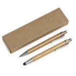 Brinde Kit Ecológico Caneta e Lapiseira Bambu