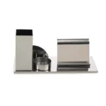 Brinde Kit Escritório 4 em 1 em inox Espelhado