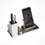 Brinde Kit Escritório 4 em 1 em inox Espelhado