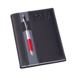 Brinde Agenda Personalizada 2027 com Porta Caneta