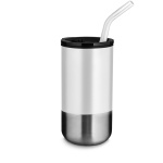 Brinde Copo Inox com Canudo de 500ml