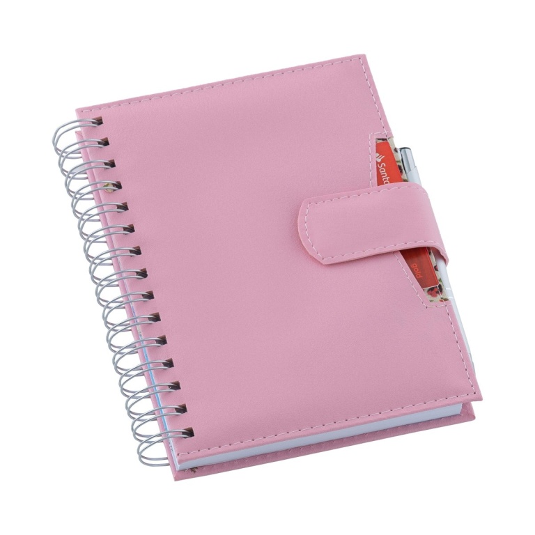 Brinde Agenda Wire-o c/ Fecho de Imã + Sup. p/ Cartão e Caneta
