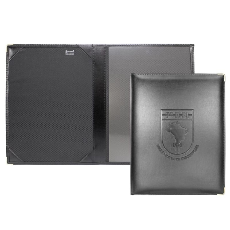Brinde Porta Diploma com Bolso Cristal em Couro Sintético 32x25cm