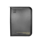 Brinde Pasta Executiva c/ Ferragem 4 Argolas e Zíper em Couro Sintético 38x27x3,5cm