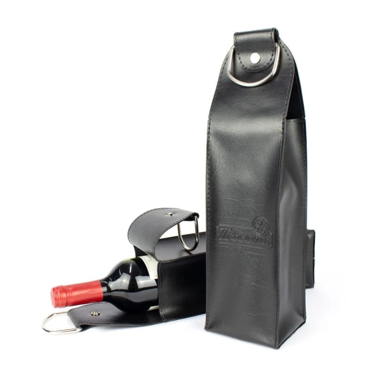 Brinde Bolsa de Vinho para 1 Garrafa com Alça de Metal